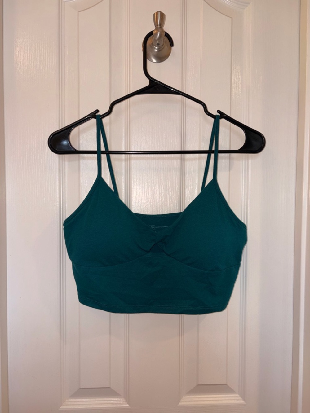 No Boundaries Teal Scoop Neck Crop Top